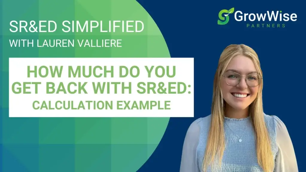 How much do you really get back with SRED. Calculation example